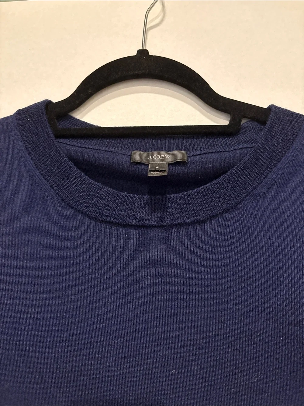 J. Crew - Women's Tippi Crewneck sweater, merino wool pullover.  Navy. Small
